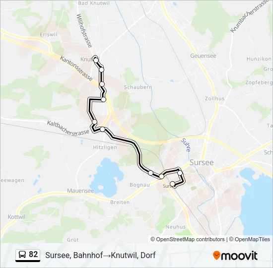 82 Bus Line Map