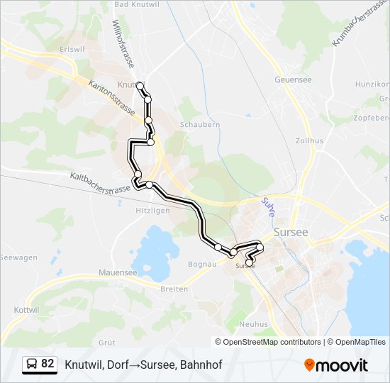 82 Bus Line Map