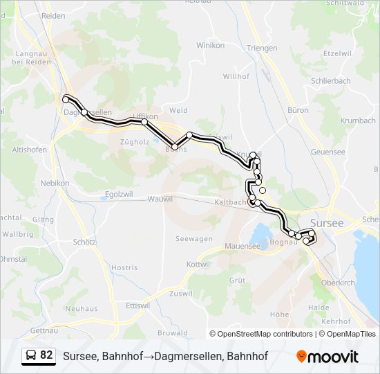 82 Bus Line Map