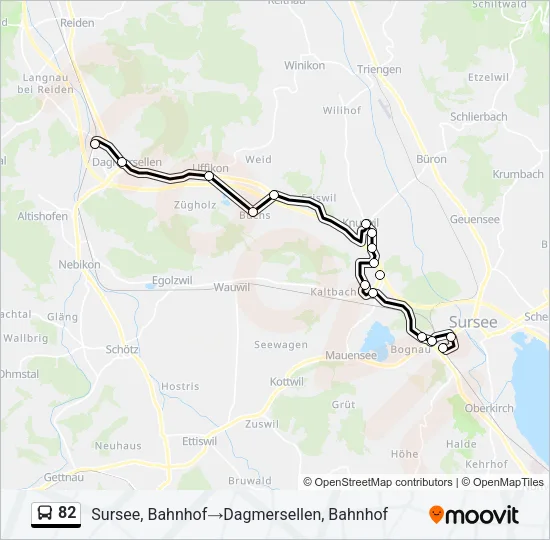 82 Bus Line Map