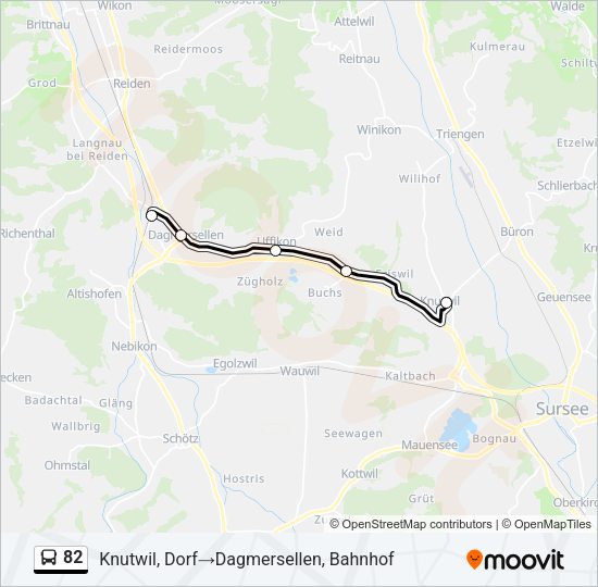 82 Bus Line Map