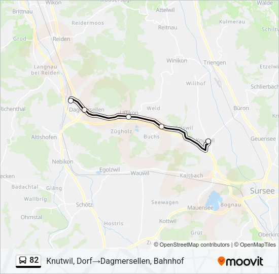 82 Bus Line Map