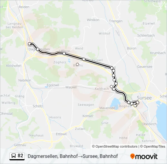 82 Bus Line Map