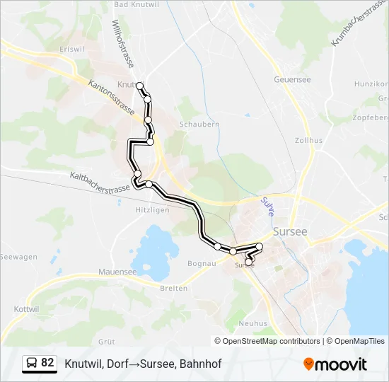 82 Bus Line Map