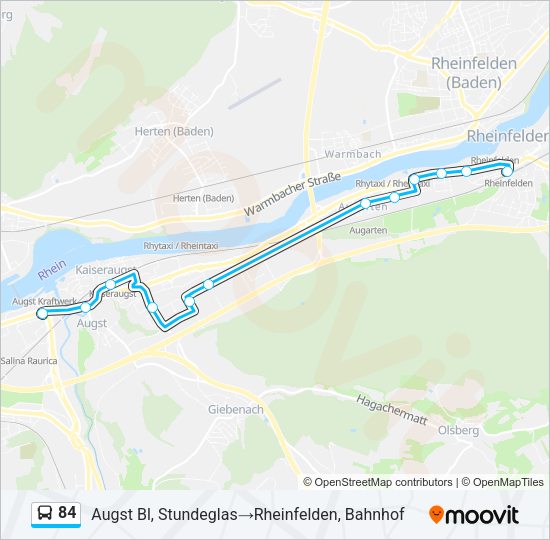 84 Bus Line Map