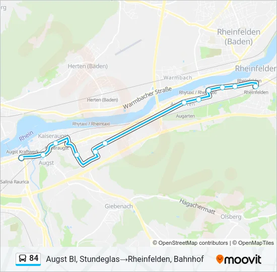84 Bus Line Map