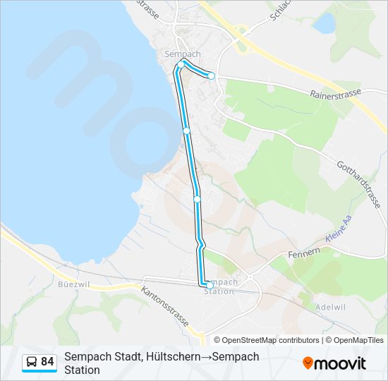 84 Bus Line Map
