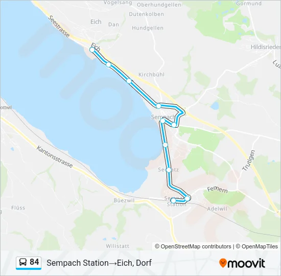 84 Bus Line Map