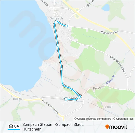 84 Bus Line Map