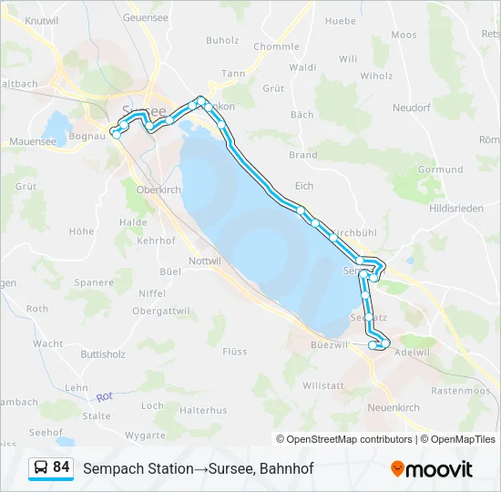 84 Bus Line Map