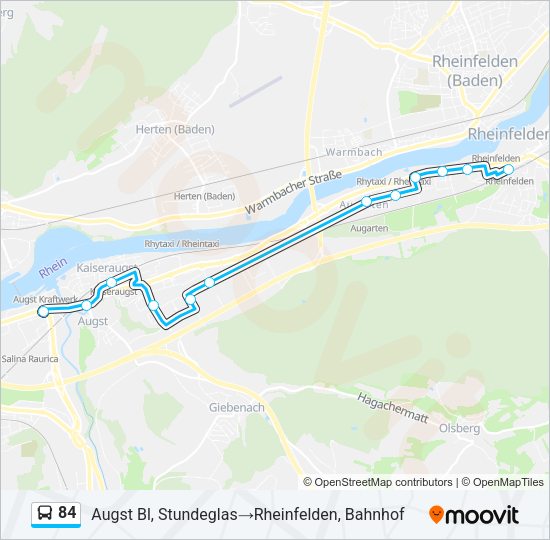 84 Bus Line Map