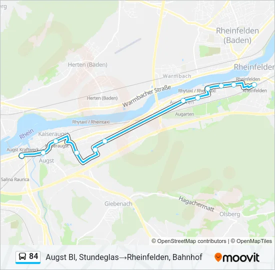 84 Bus Line Map