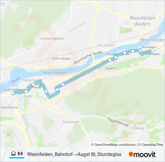 84 Bus Line Map