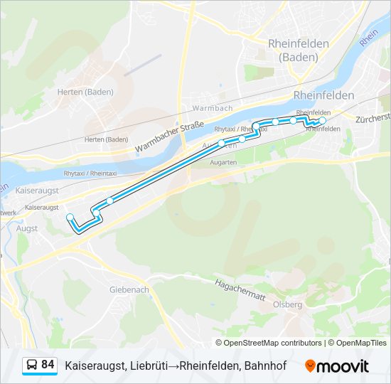 84 Bus Line Map