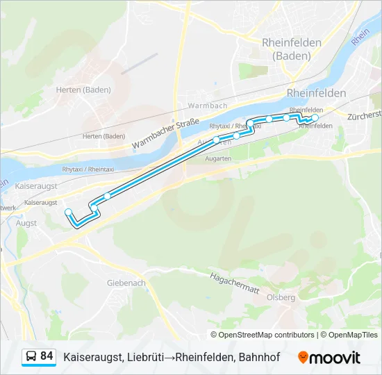 84 Bus Line Map