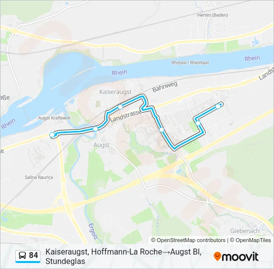 84 Bus Line Map