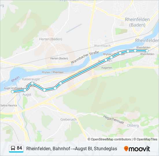 84 bus Line Map