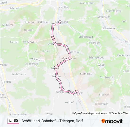 85 Bus Line Map