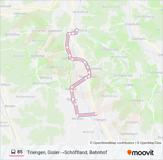 85 Bus Line Map