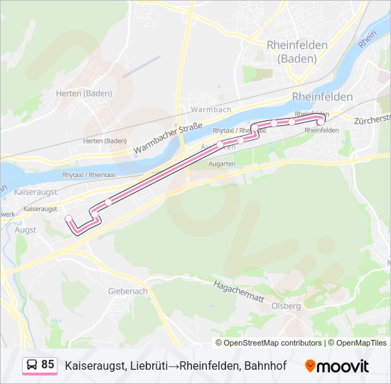 85 Bus Line Map