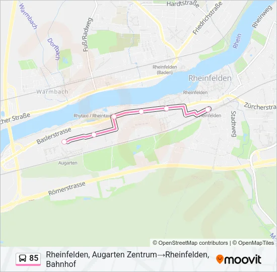 85 Bus Line Map
