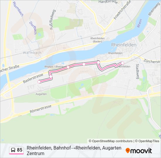 85 Bus Line Map