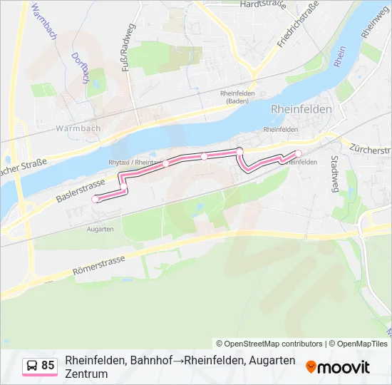 85 Bus Line Map