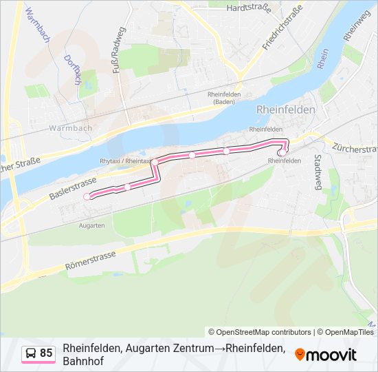 85 Bus Line Map