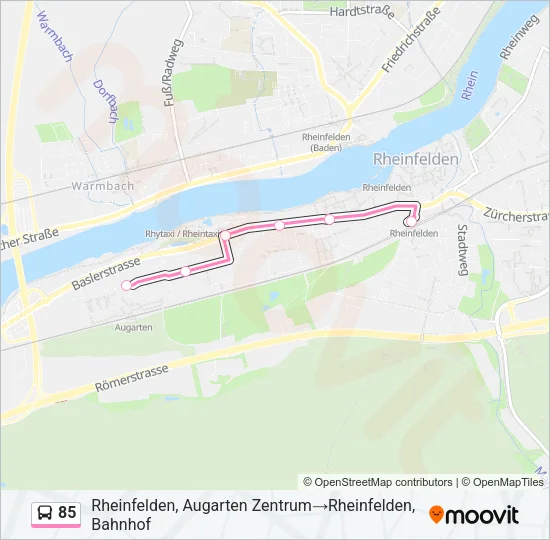 85 Bus Line Map