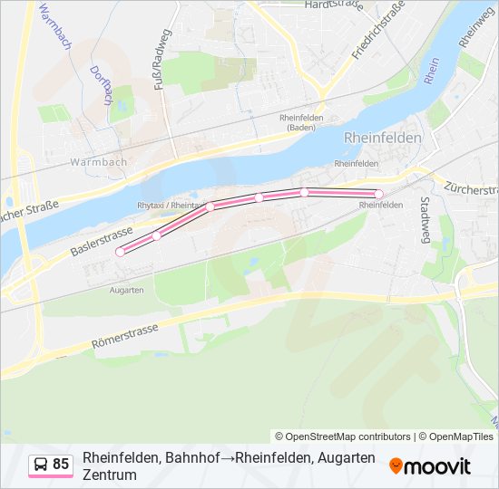 85 bus Line Map