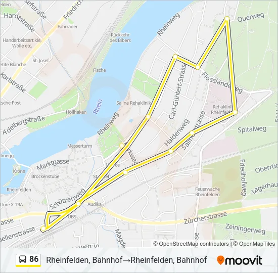 86 Bus Line Map