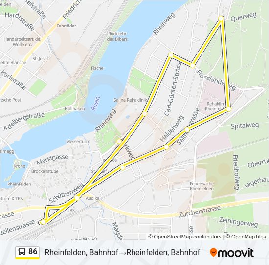 86 Bus Line Map