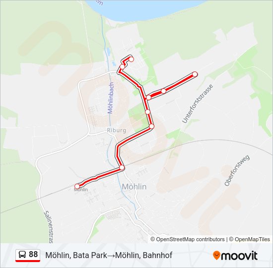 88 Bus Line Map