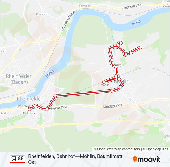 88 Bus Line Map