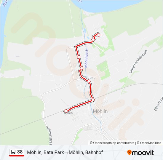 88 Bus Line Map