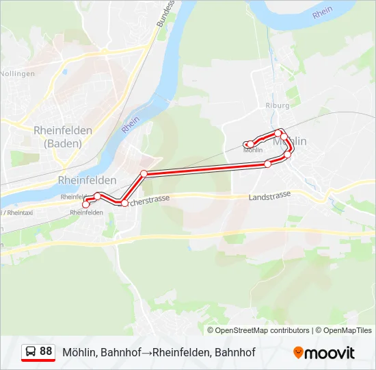 88 Bus Line Map