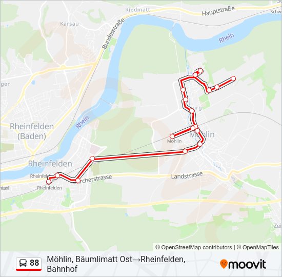 88 Bus Line Map
