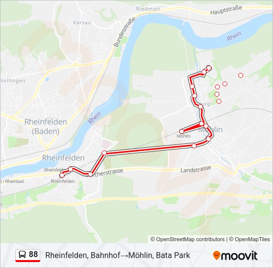 88 Bus Line Map