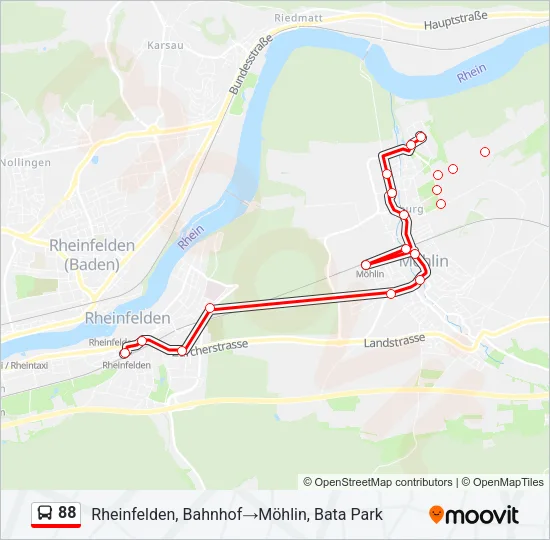 88 Bus Line Map