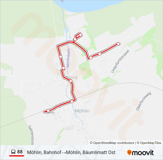 88 Bus Line Map