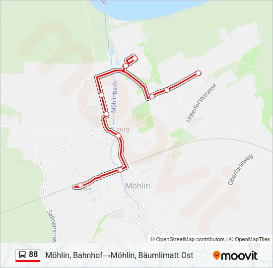 88 Bus Line Map
