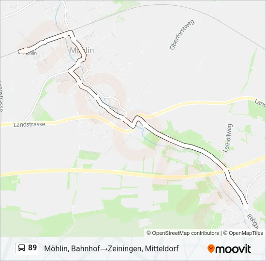 89 Bus Line Map