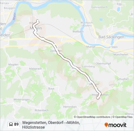 89 Bus Line Map