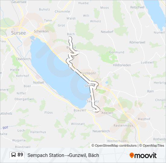 89 Bus Line Map