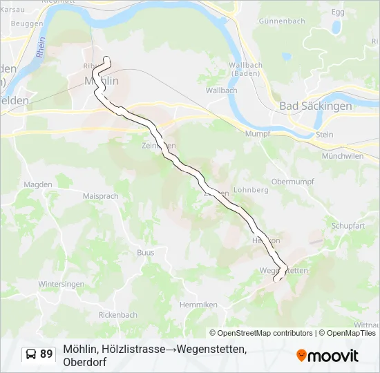 89 Bus Line Map