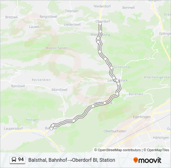 94 Bus Line Map