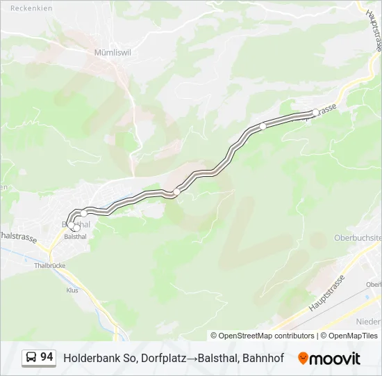 94 Bus Line Map