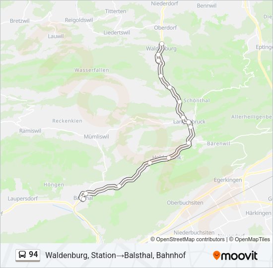 94 Bus Line Map