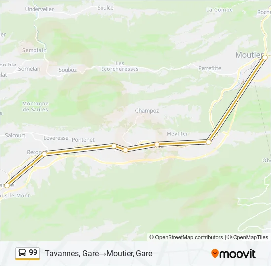 99 Bus Line Map