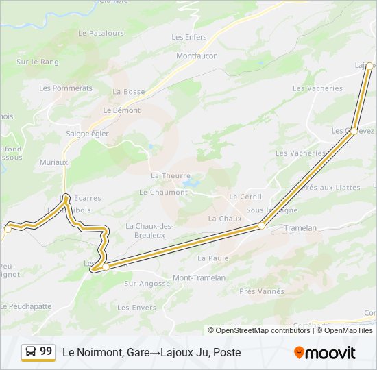 99 Bus Line Map